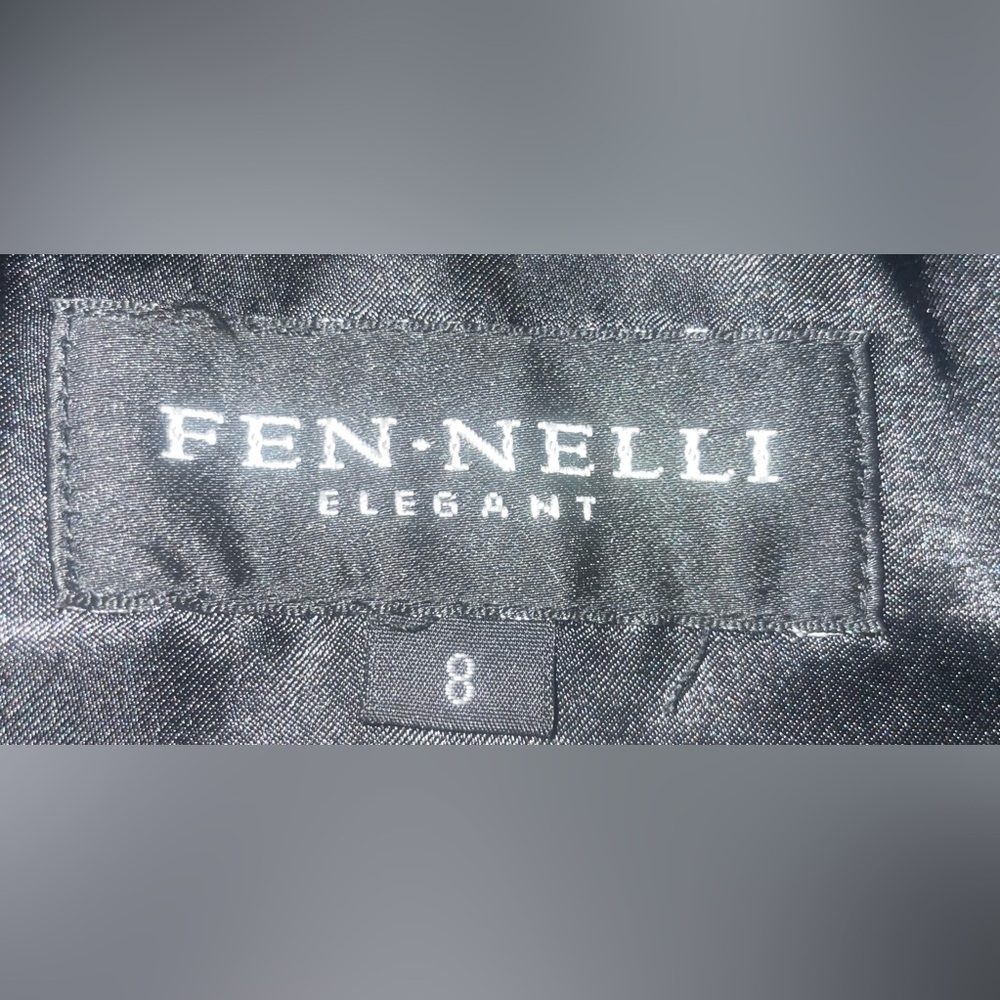 Fen-Nelli Elegant black faux fur winter coat women's size 8 super nice - Picture 11 of 13